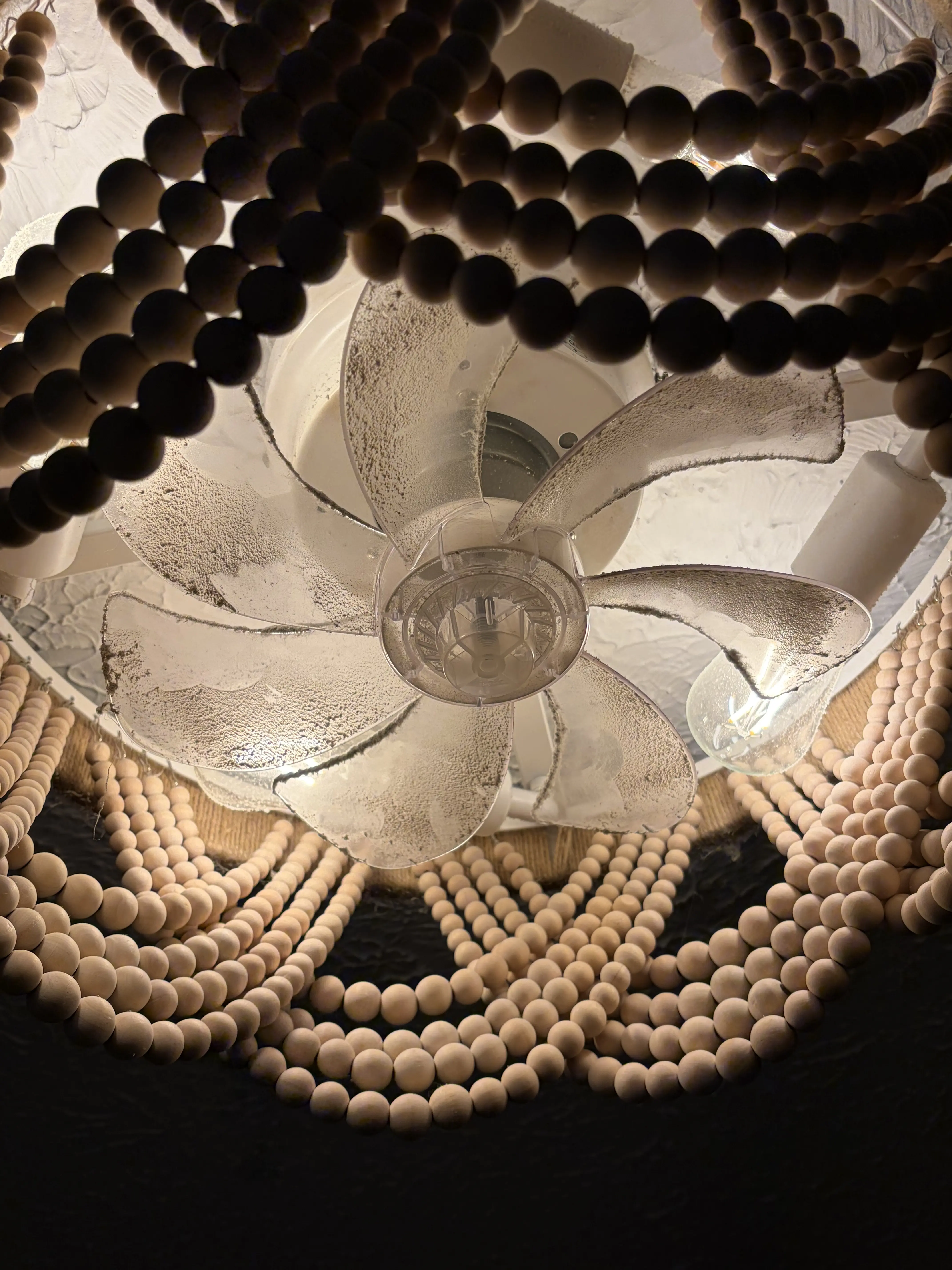 Before: Ceiling fan deep clean